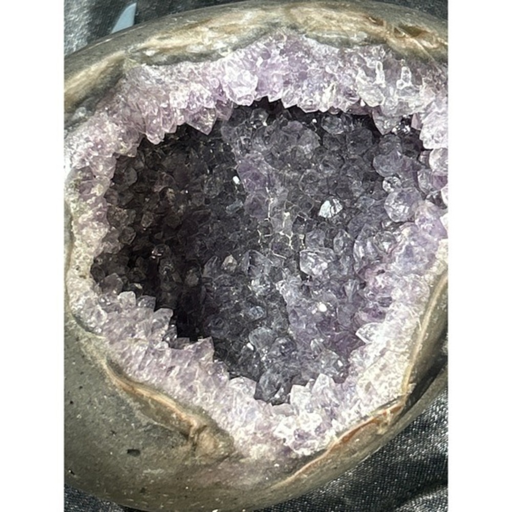 Amethyst Geode Egg Polished Crystal Specimen Purple Quartz 125mm - Picture 7 of 9